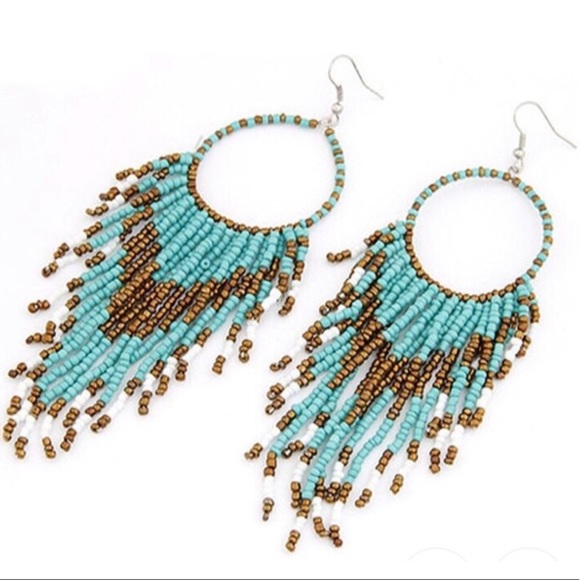 💜 Bohemian Seed Bead Earrings - Picture 2 of 2